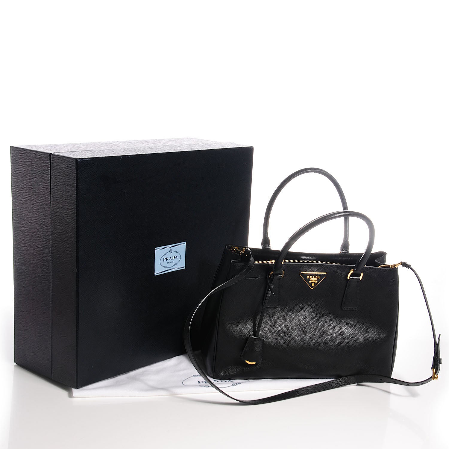 Prada Saffiano Lux Medium Tote Nero Black 5 of 10