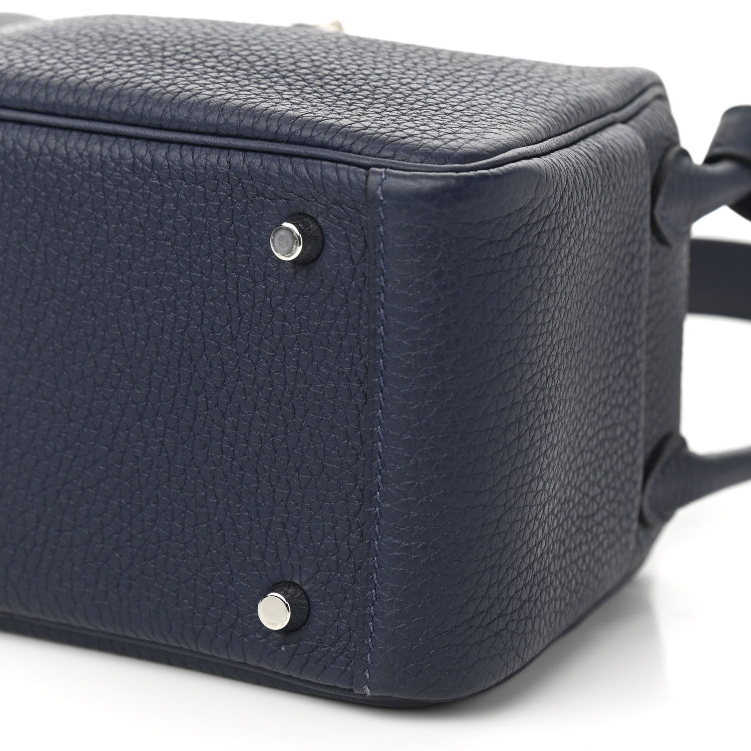 Hermes Taurillon Clemence Mini Lindy 20 Bleu Nuit 10 of 10