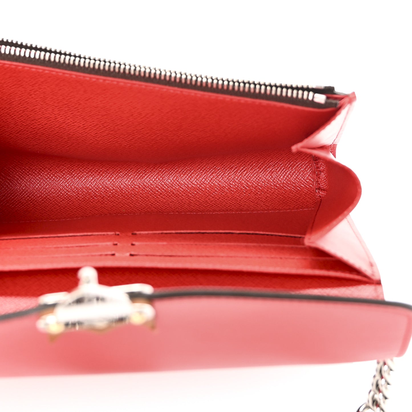 Monogram Tribal Mask Chain Wallet Rouge