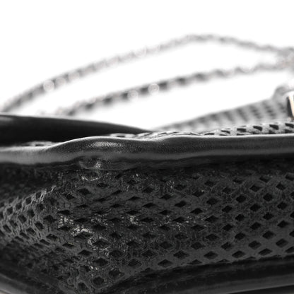 Chanel Metallic Perforated Calfskin Small Up In The Air Flap Black 9 of 9