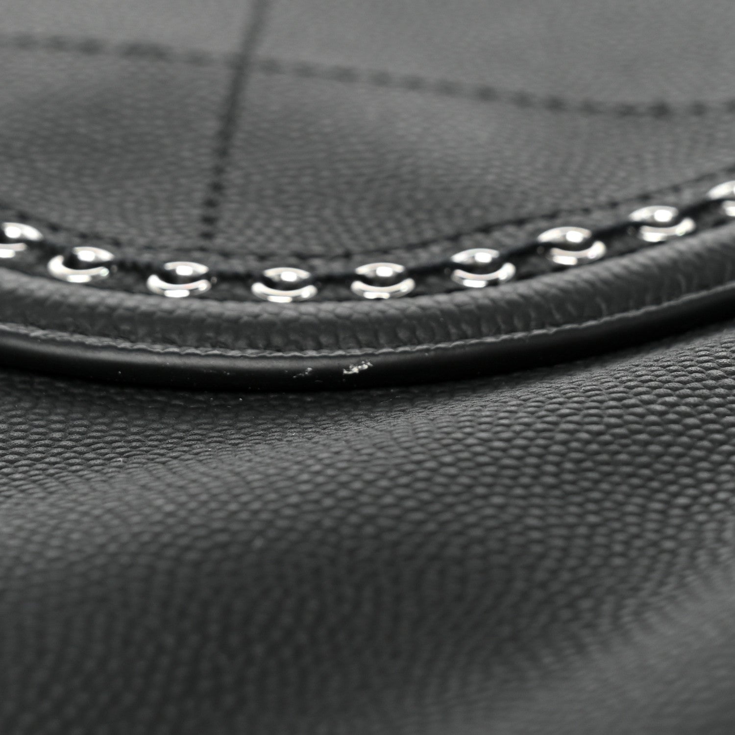 Chanel Grained Calfskin Large Coco Eyelets Shopping Tote Black 13 of 13