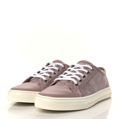 Gucci GG Monogram Calfskin Womens Low Top Sneakers 36.5 Pink Soft Pink 3 of 9