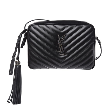 Saint Laurent Calfskin Matelasse Monogram Lou Camera Bag Black 1 of 9