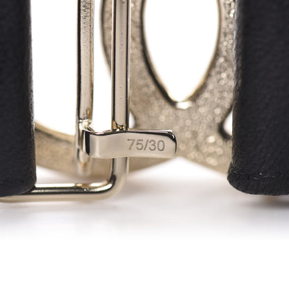 Chanel Lambskin Crystal CC Belt 75 30 Black 4 of 5