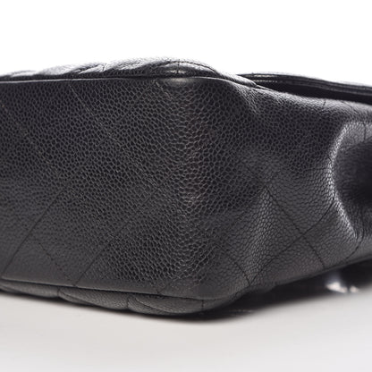 Chanel Caviar Quilted Jumbo Single Flap Black 12 of 13