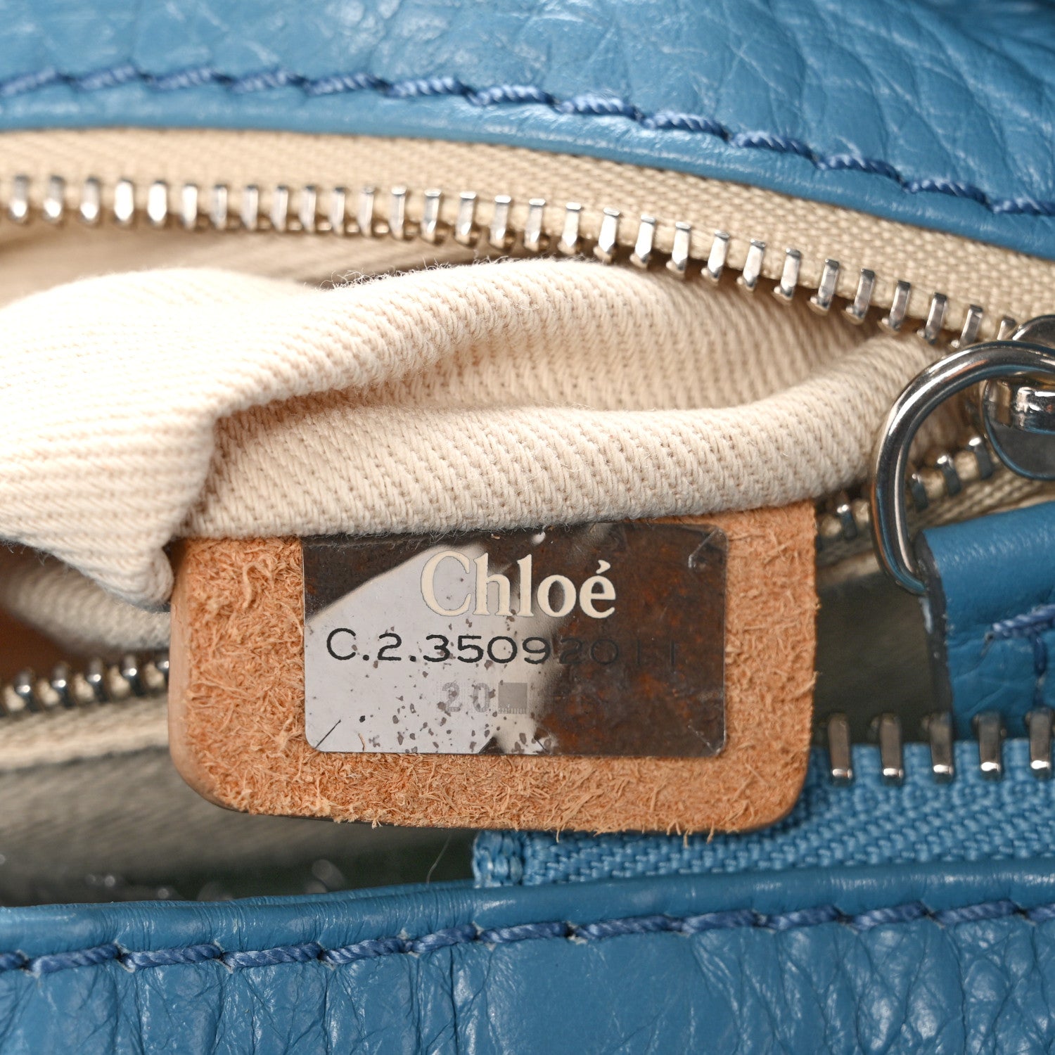 Chloe Calfskin Medium Paddington Satchel Light Blue 6 of 12