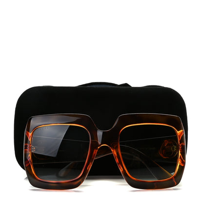 Gucci Acetate Square Frame Sunglasses GG 0053S Havana 7 of 7