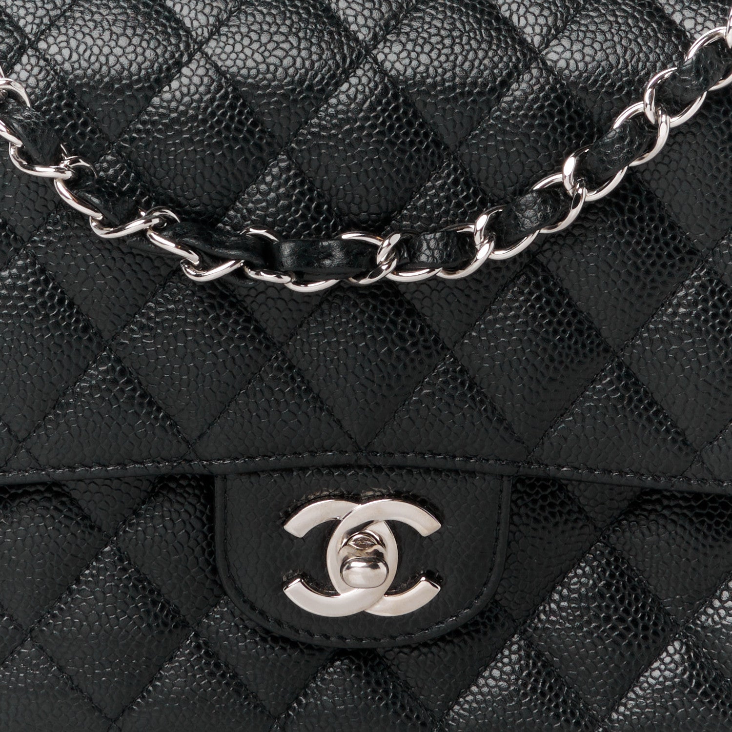 Chanel Caviar Quilted Medium Double Flap Black 9 of 11