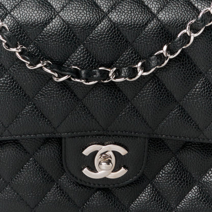Chanel Caviar Quilted Medium Double Flap Black 9 of 11
