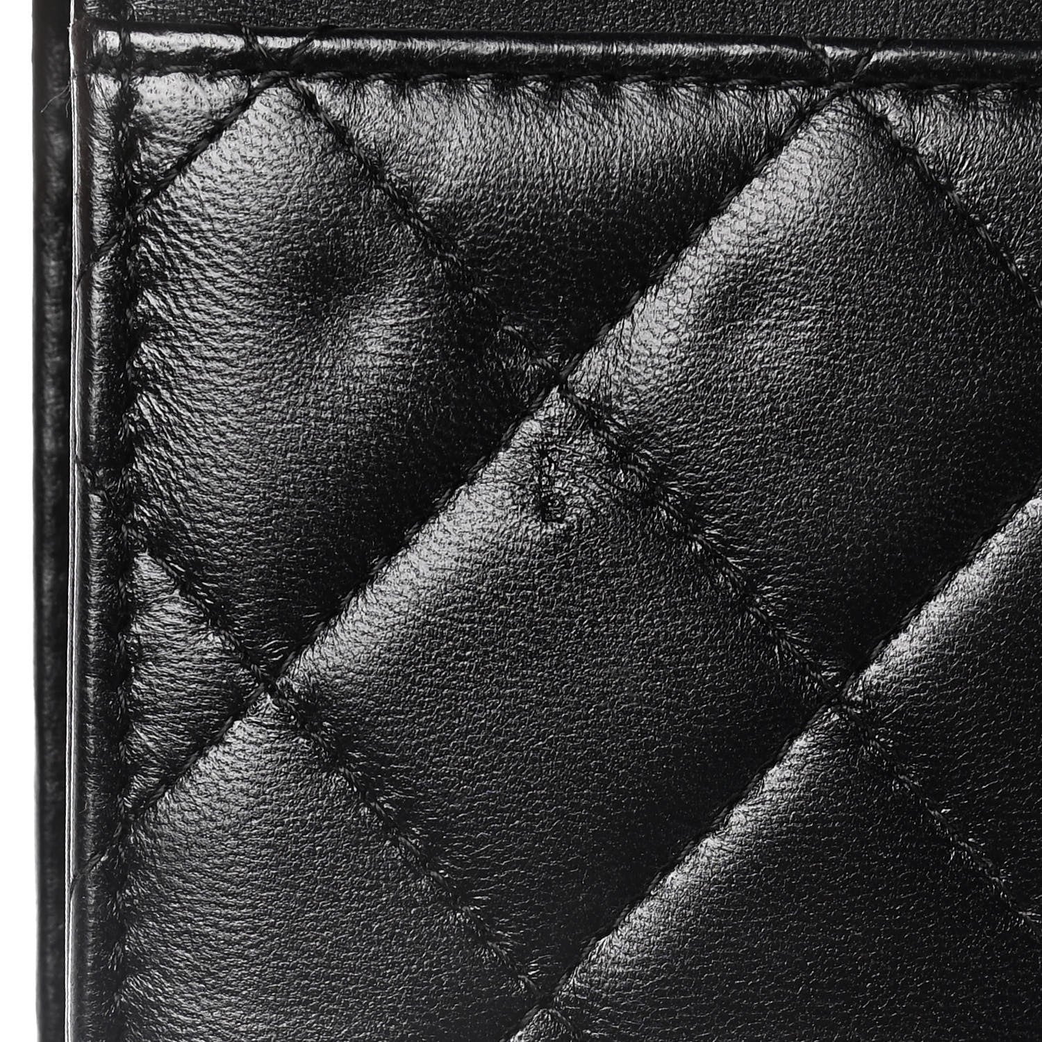 Chanel Lambskin Quilted Wallet On Chain WOC Black 16 of 20