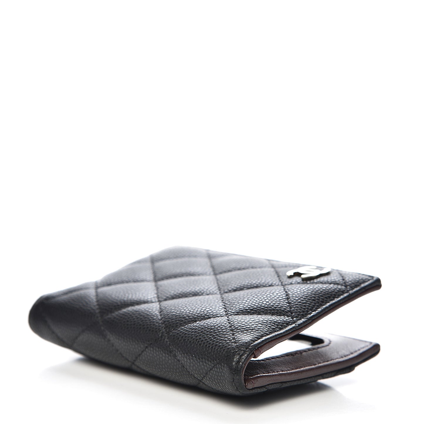 Caviar Quilted Card Holder Wallet Black