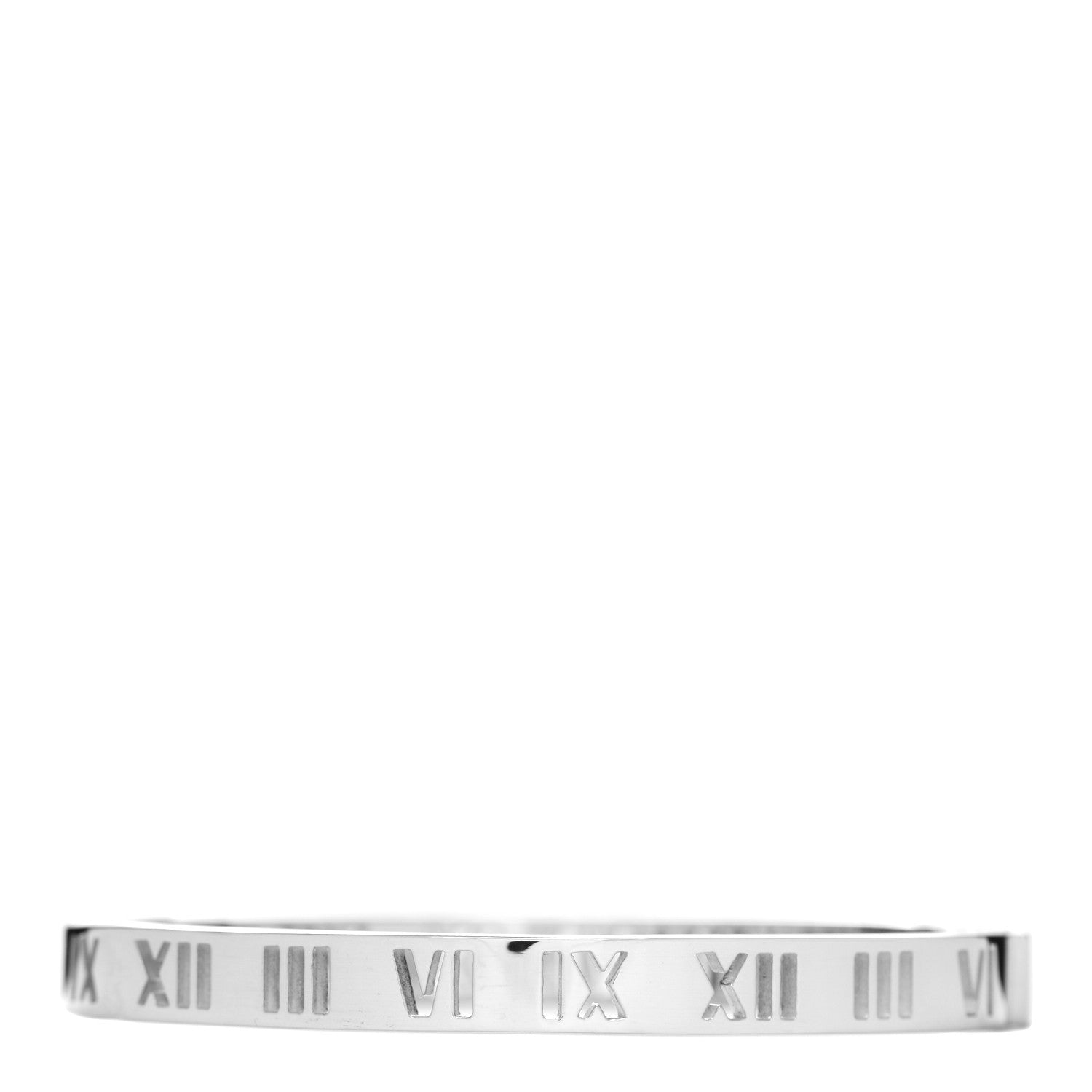 Tiffany Sterling Silver Atlas Pierced Hinged Bangle Bracelet 1 of 3