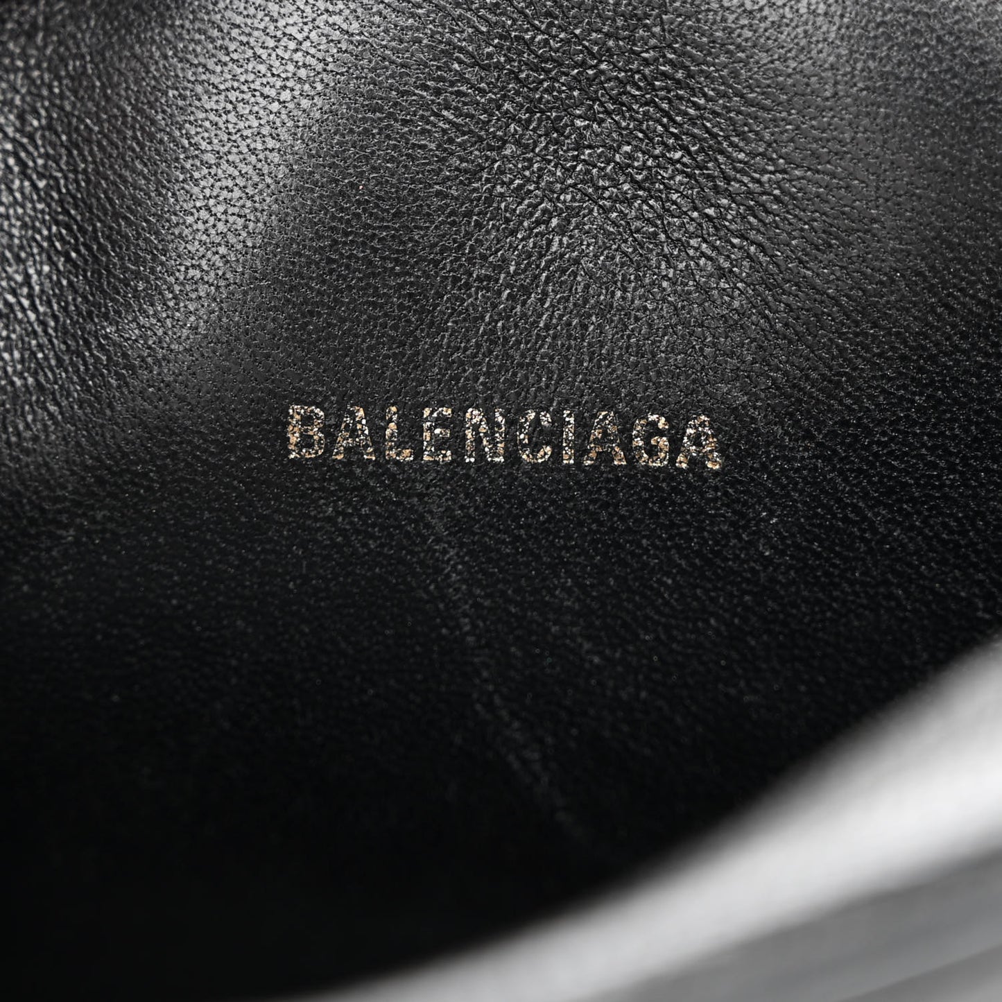 Signature Grained Calfskin Logo XS Ville Camera Bag Black White
