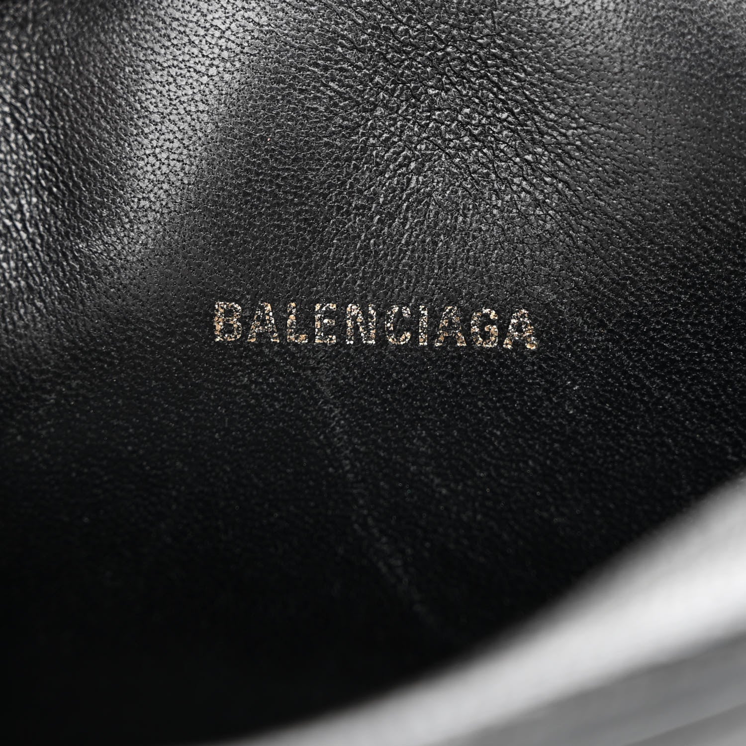 Balenciaga Signature Grained Calfskin Logo XS Ville Camera Bag Black White 6 of 12