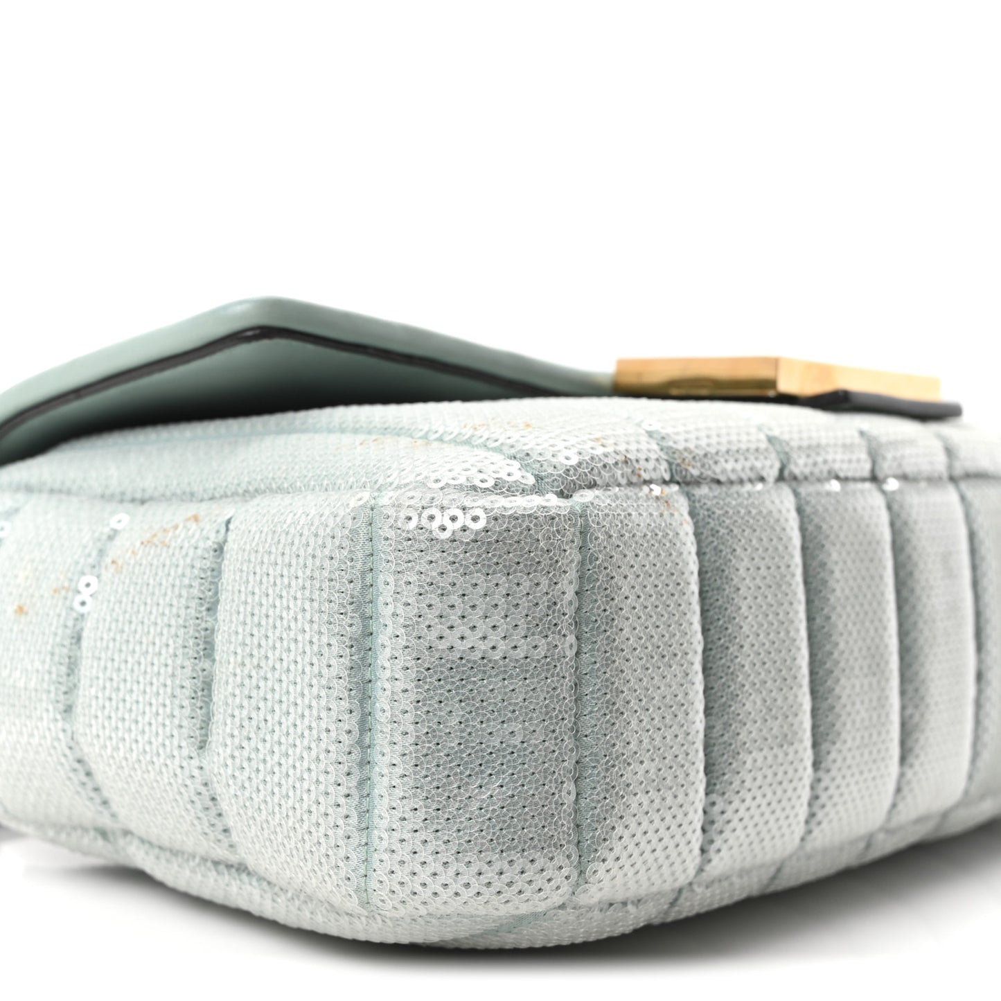 Sequin Paillettes Nappa Baguette Light Blue