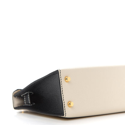 Hermes Epsom Horseshoe Mini Kelly Sellier 20 Craie Black 8 of 10