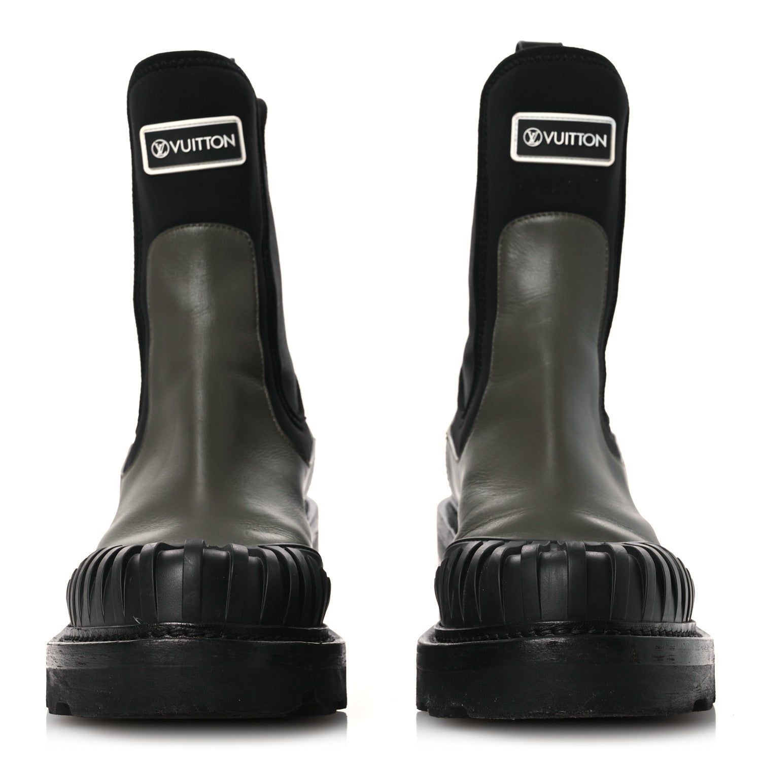 Louis Vuitton Calfskin Beaubourg Ankle Boots 39 Black Green 3 of 14