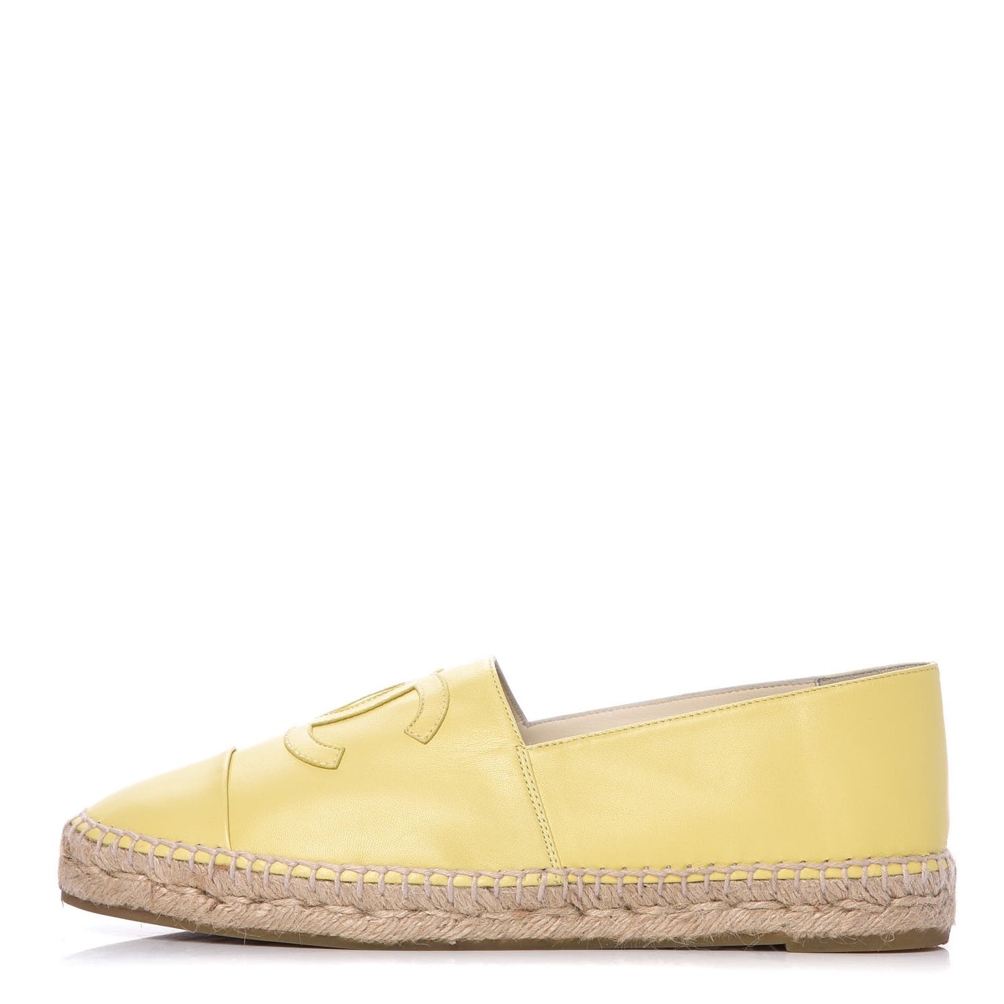 Lambskin CC Espadrilles 41 Yellow