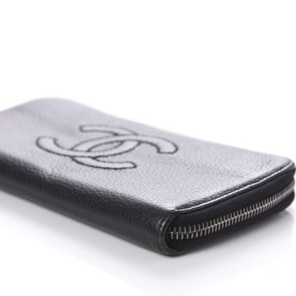 Chanel Calfskin Large Timeless Zip Around Wallet Black 5 of 11