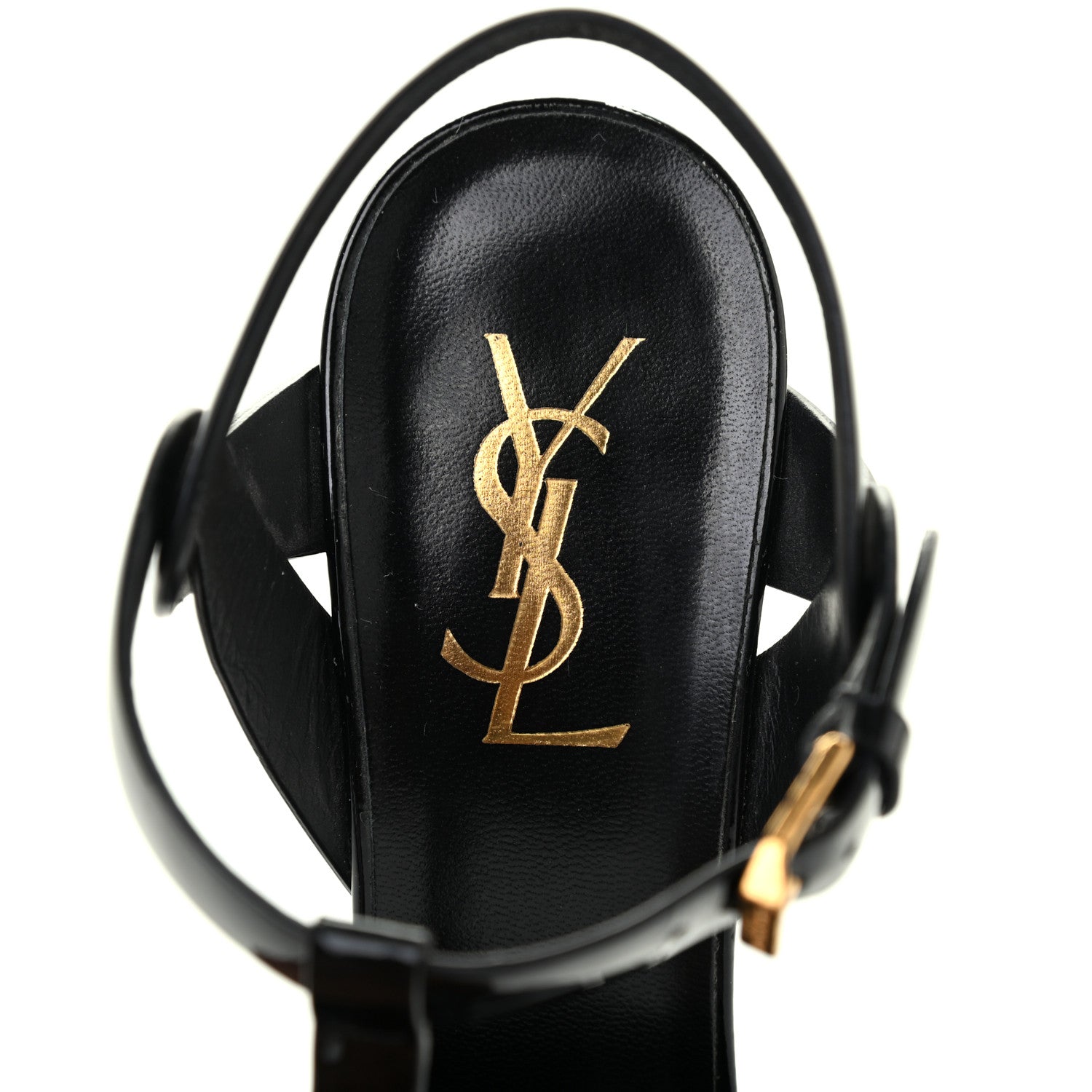 Saint Laurent Patent Tribute 105 Platform Sandals 36 Black 6 of 10