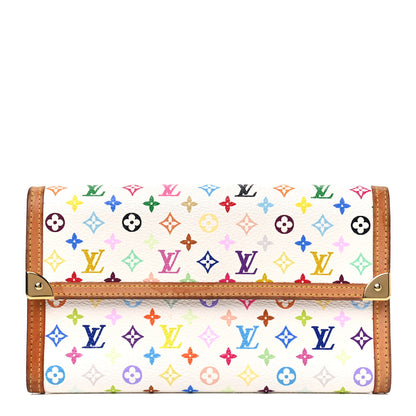 Louis Vuitton Monogram Multicolor Porte Tresor International Wallet White 1 of 12