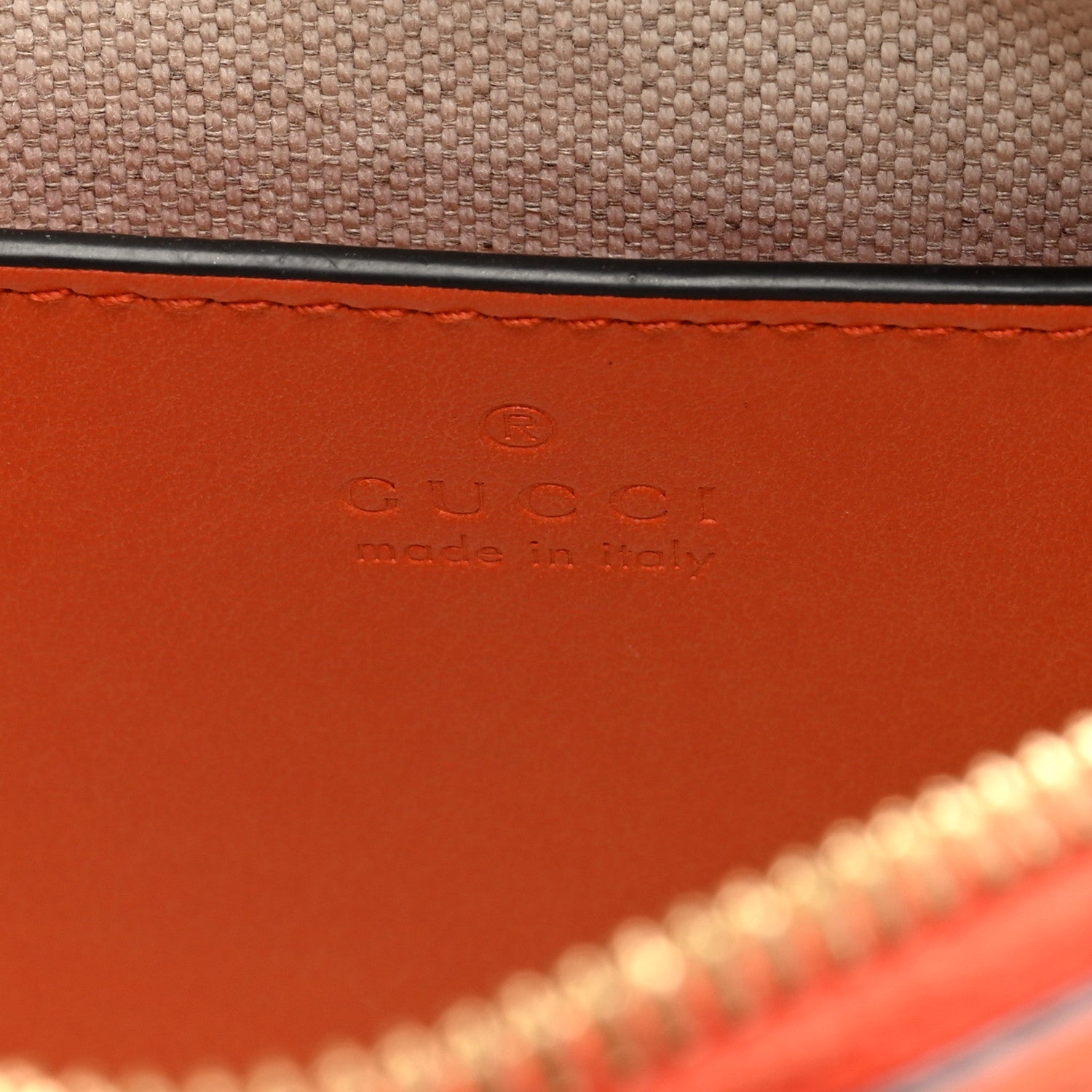 Gucci Calfskin GG Matelasse Shoulder Bag Spring Orange Natural 6 of 10