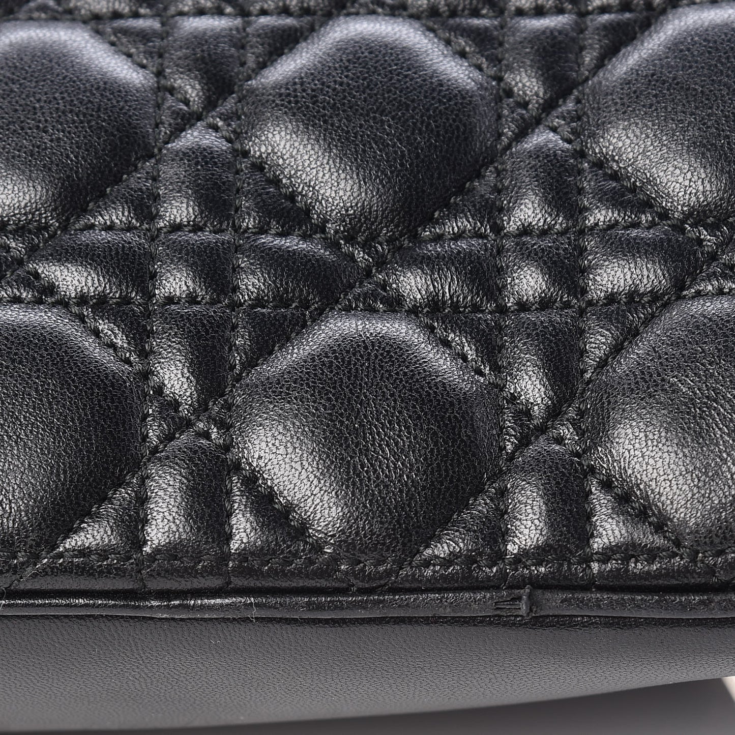 Lambskin Cannage Large Lady Dior Black