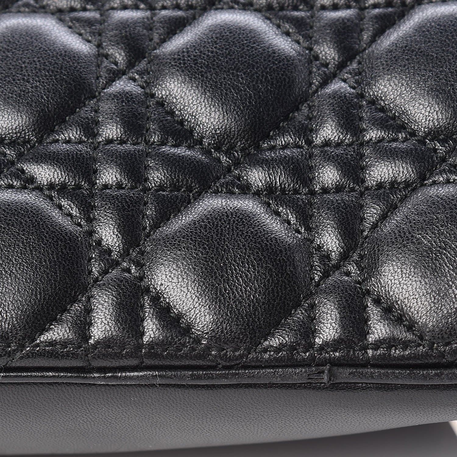 Christian Dior Lambskin Cannage Large Lady Dior Black 18 of 24
