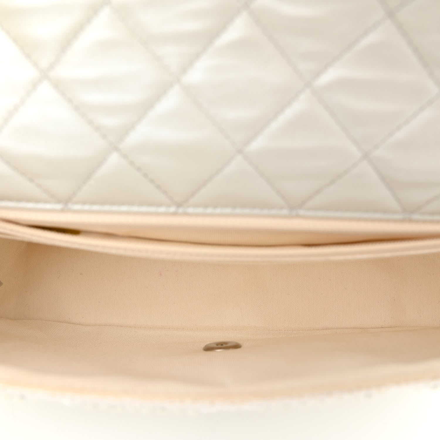 Chanel Cotton Quilted Pearl Embellished Small Single Flap White 5 of 11