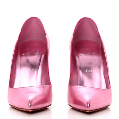 Christian Louboutin Metallic Patent Hot Chick 100 Pumps 37.5 Pink 2 of 9