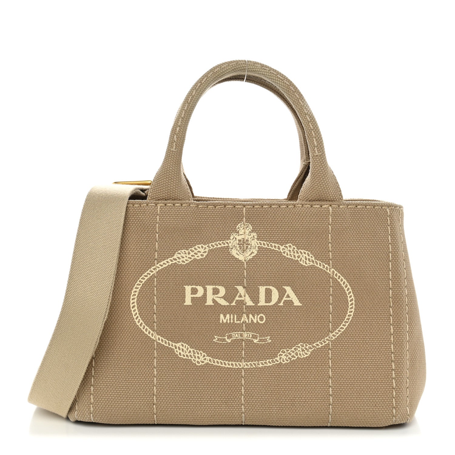 Prada Canapa Small Logo Tote Deserto 1 of 11