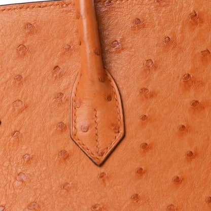 Hermes Ostrich Birkin 35 Orange 12 of 41