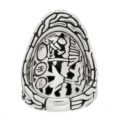 John Hardy Sterling Silver Palu Hammered Saddle Ring 54 7 3 of 4