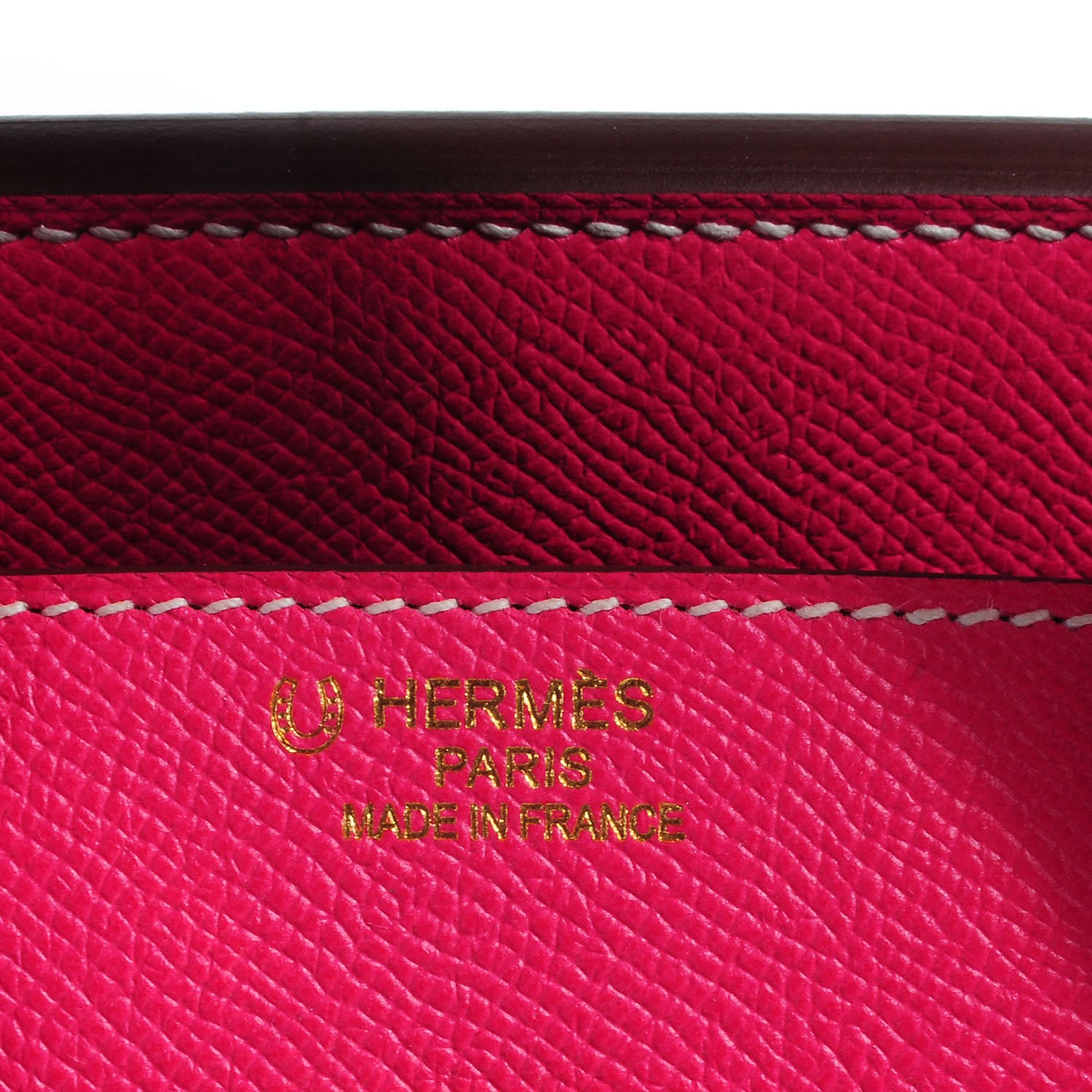 Hermes Epsom Bi-Color Horseshoe Candy Birkin 35 Rose Tyrien and Vert Anis 6 of 11