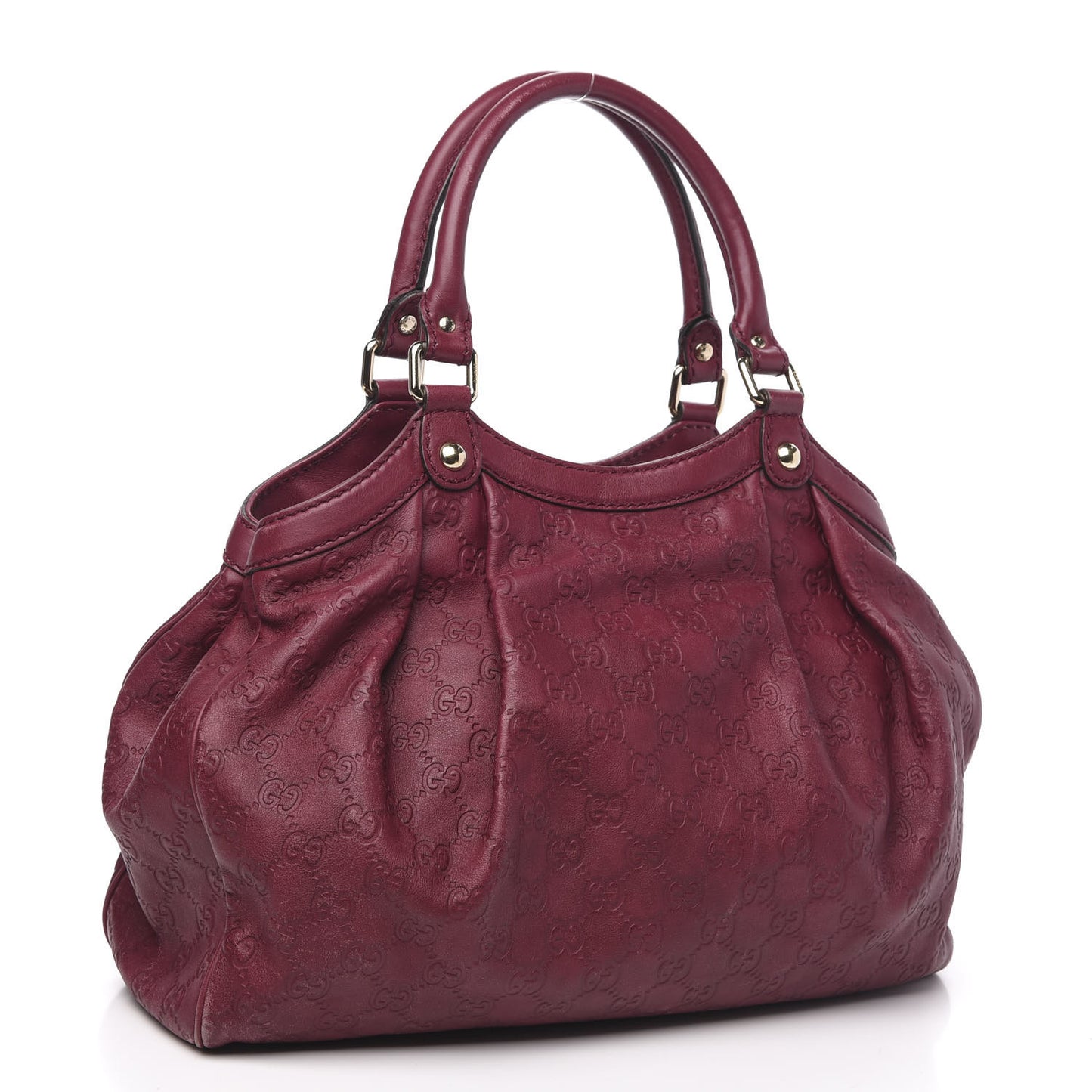 Guccissima Medium Sukey Tote Cherry