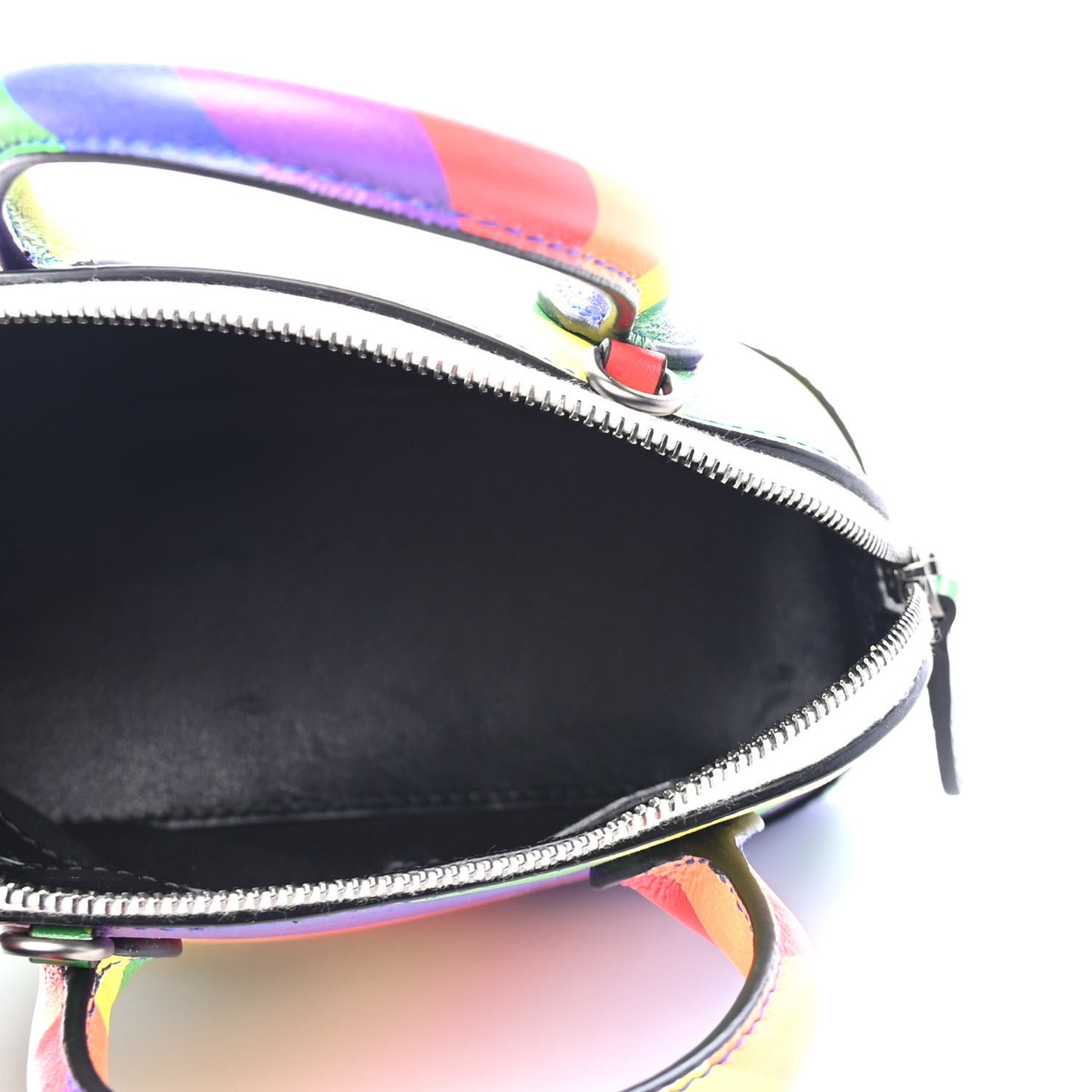 Smooth Calfskin Logo Rainbow XXS Ville Top Handle Bag Multicolor