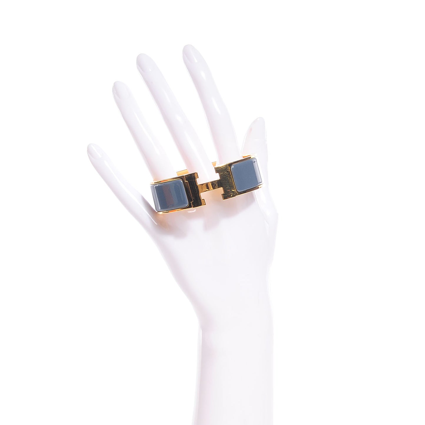 Enamel Wide Clic Clac H Bracelet GM Slate