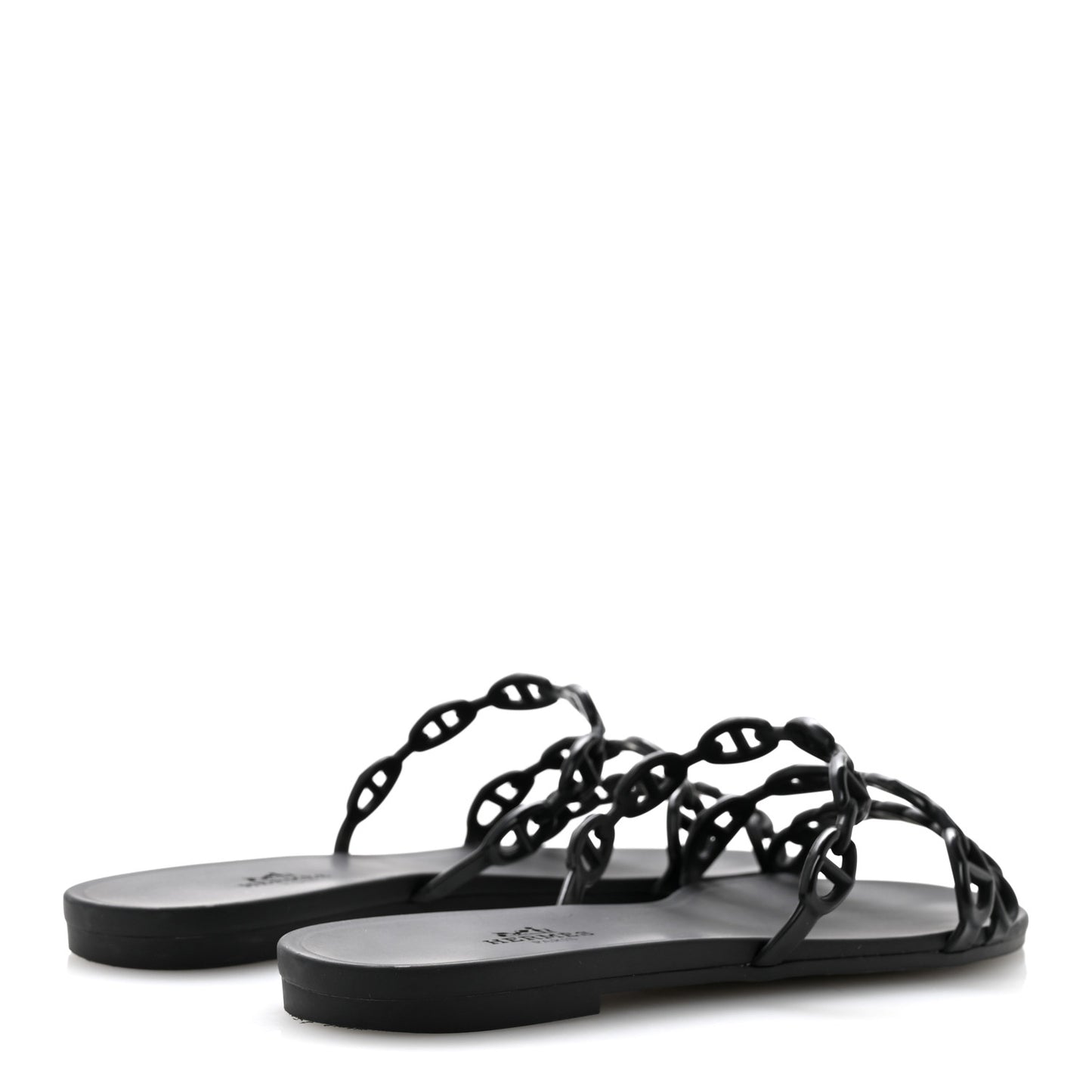 Rubber Chaine d'Ancre Rivage Sandals 37 Black