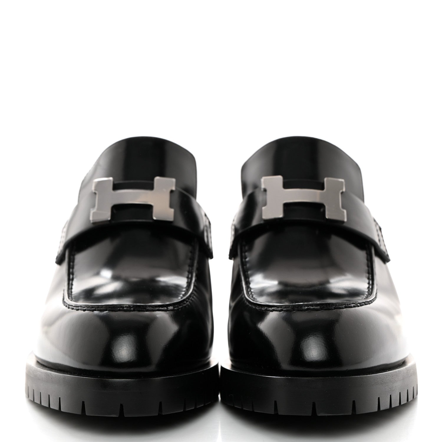 Hermes Calfskin Womens Flore 60 Mules 37.5 Black 2 of 9