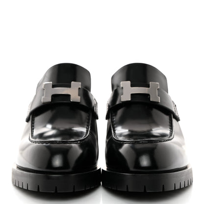 Hermes Calfskin Womens Flore 60 Mules 37.5 Black 2 of 9