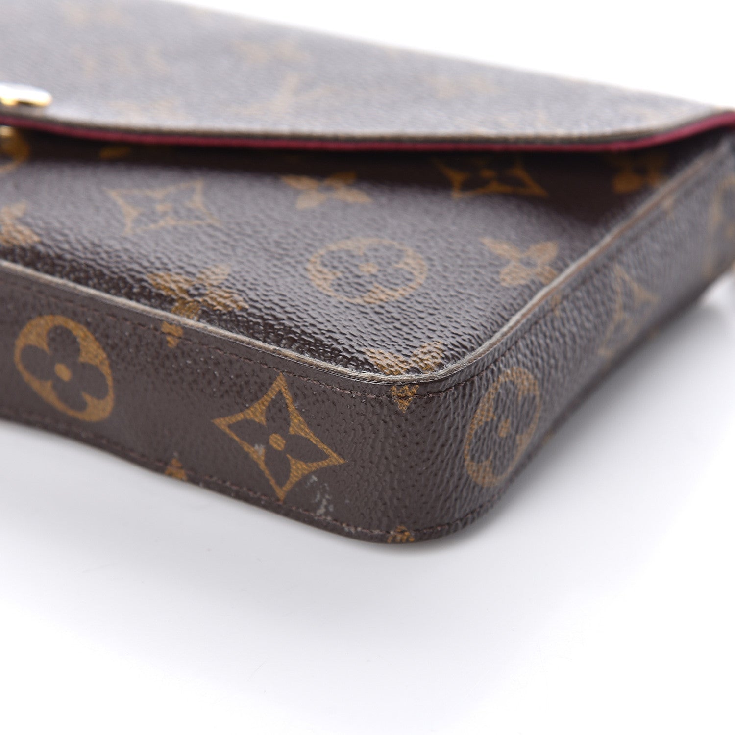 Louis Vuitton Monogram Pochette Felicie Chain Wallet Fuchsia 6 of 17