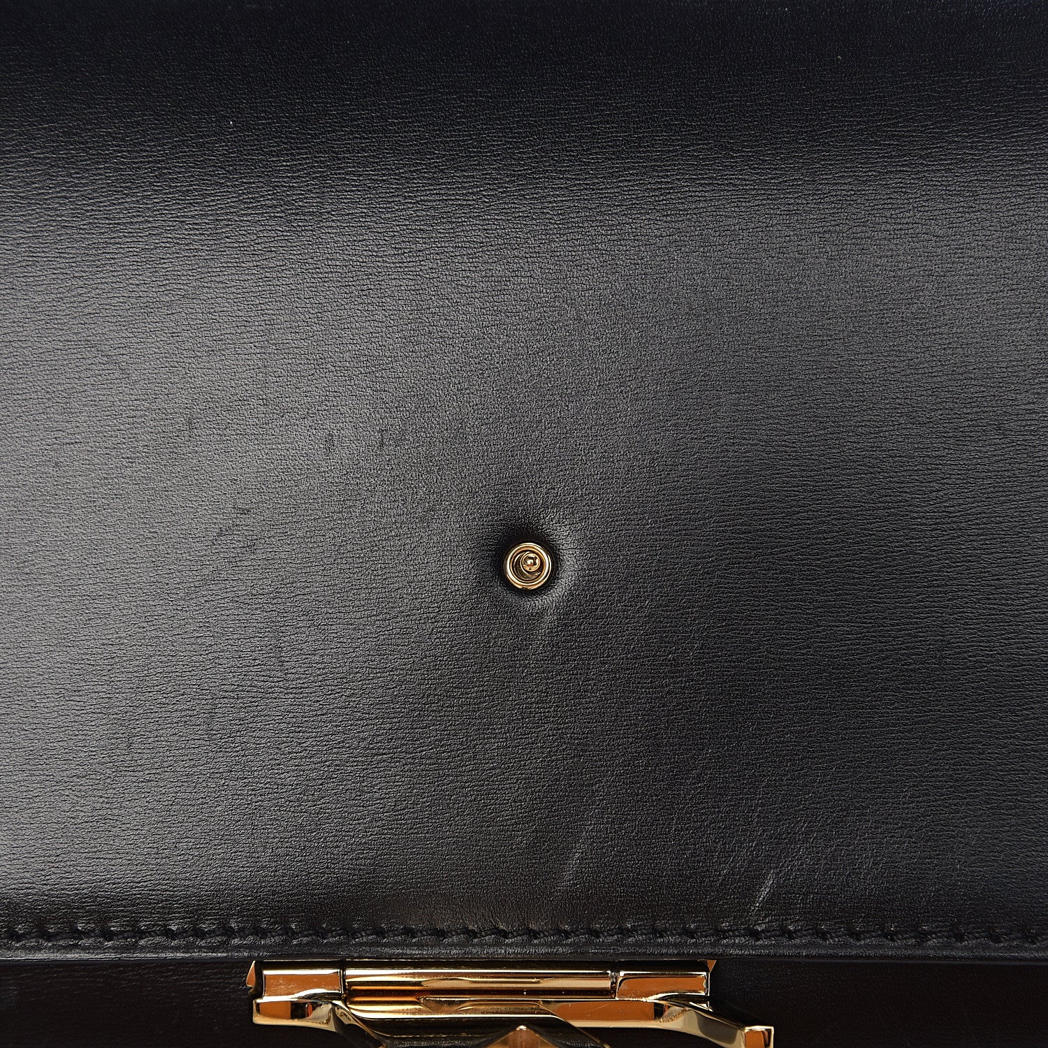 Louis Vuitton Calfskin Chain Louise MM Black 6 of 9