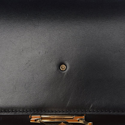Louis Vuitton Calfskin Chain Louise MM Black 6 of 9