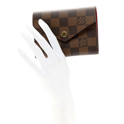 Louis Vuitton Damier Ebene Victorine Wallet Cherry 2 of 7