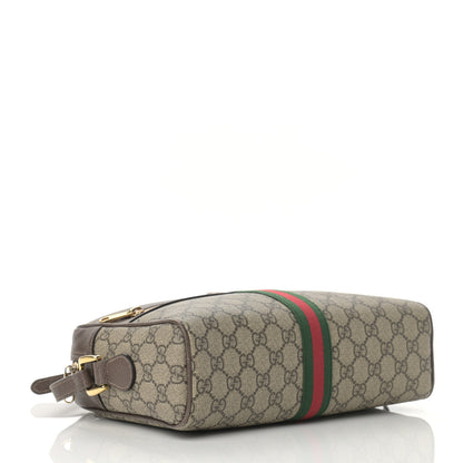 Gucci GG Supreme Monogram Web Small Ophidia Shoulder Bag Brown 4 of 21