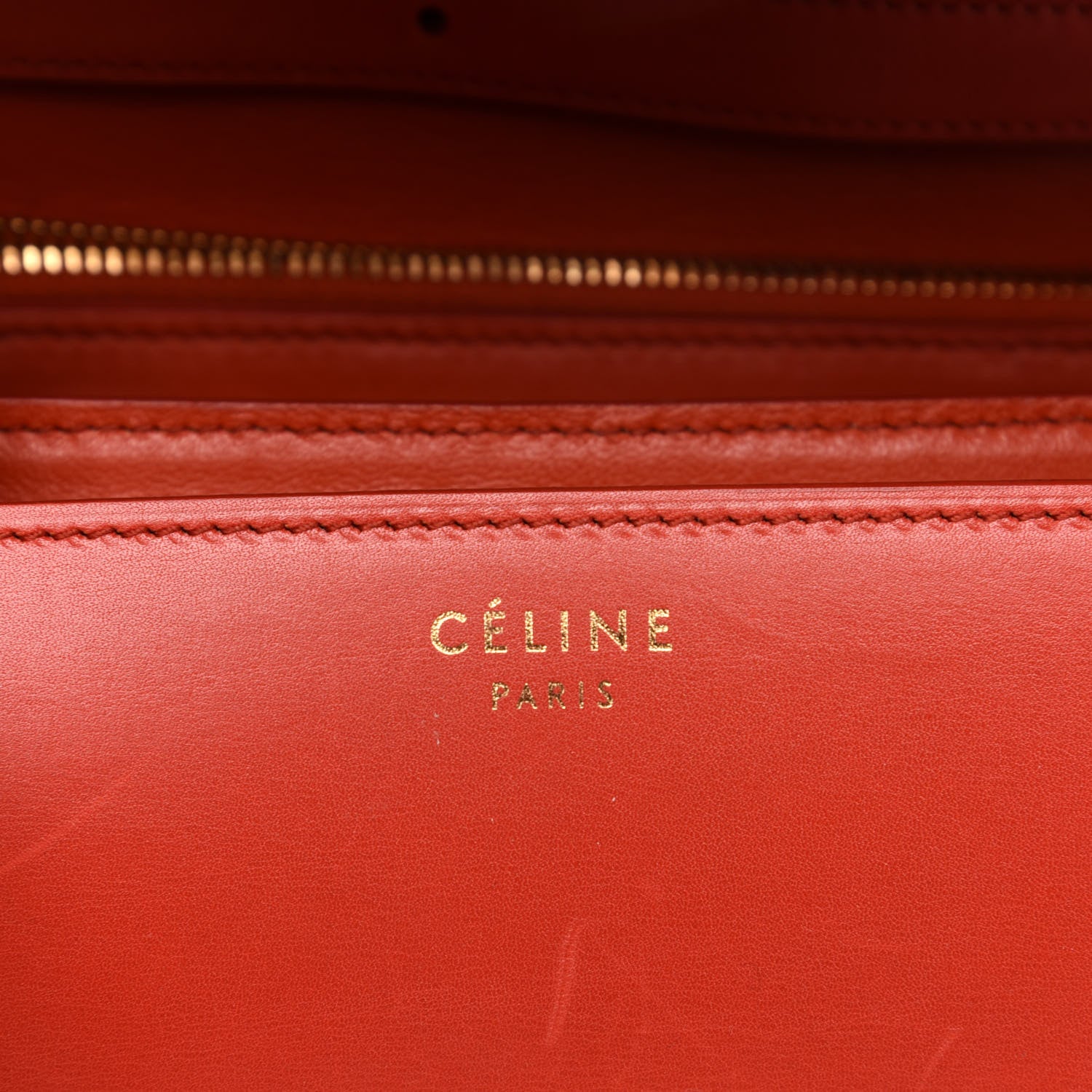 Celine Box Calfskin Medium Classic Box Flap Bag Red 7 of 12