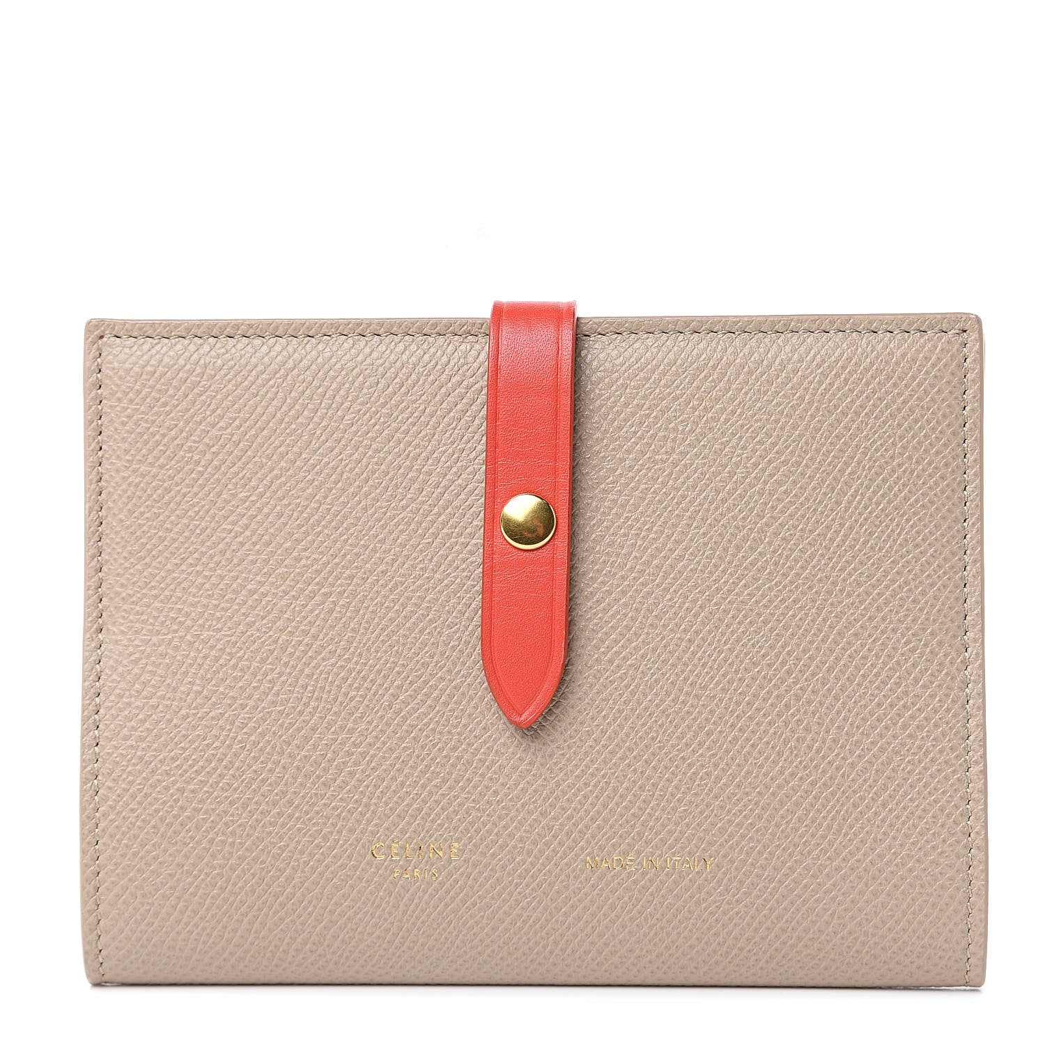 Celine Grained Calfskin Strap Passport Cover Light Taupe 1 of 8