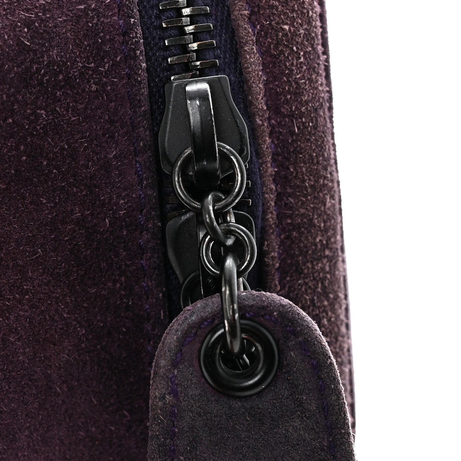 Chanel Suede CC Handbag Purple 14 of 15