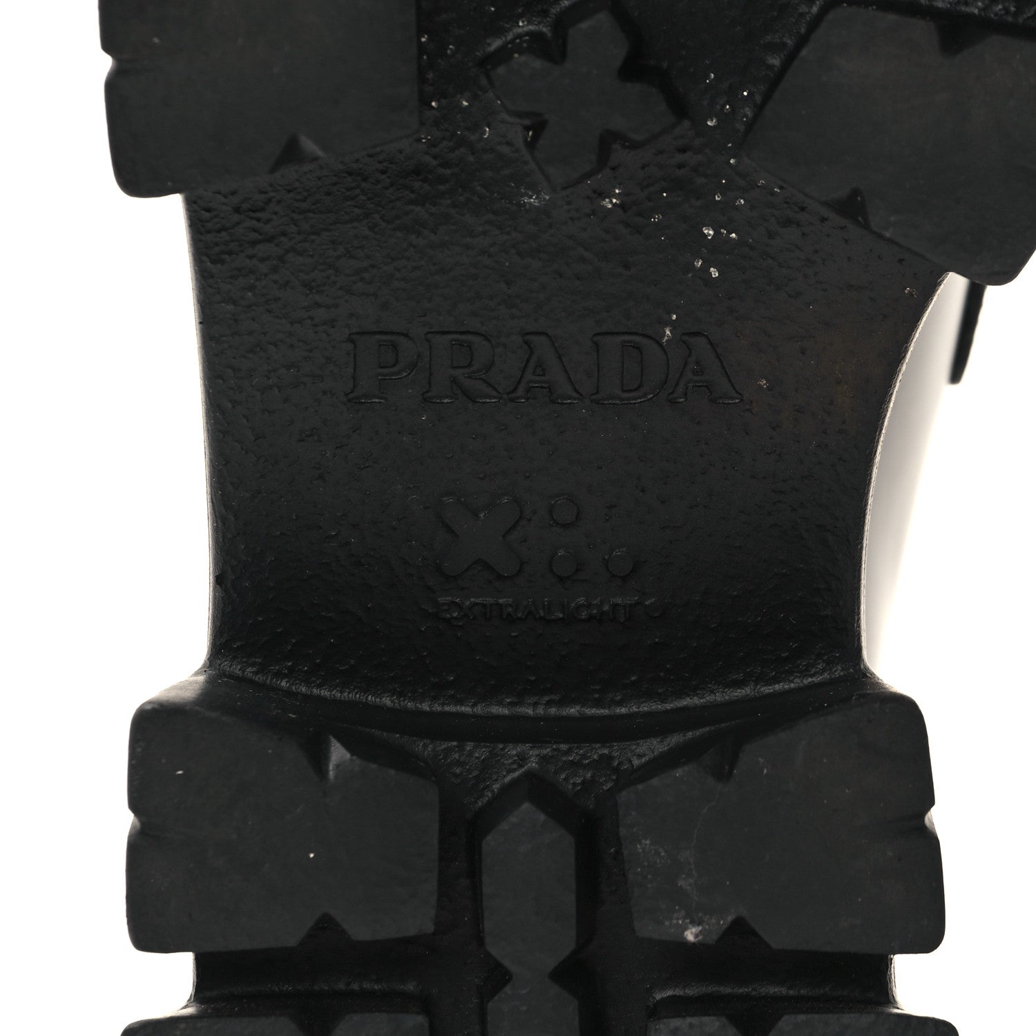 Prada Spazzolato Rois Metal Triangle Logo Monolith 55mm Loafers 35 Black 7 of 9