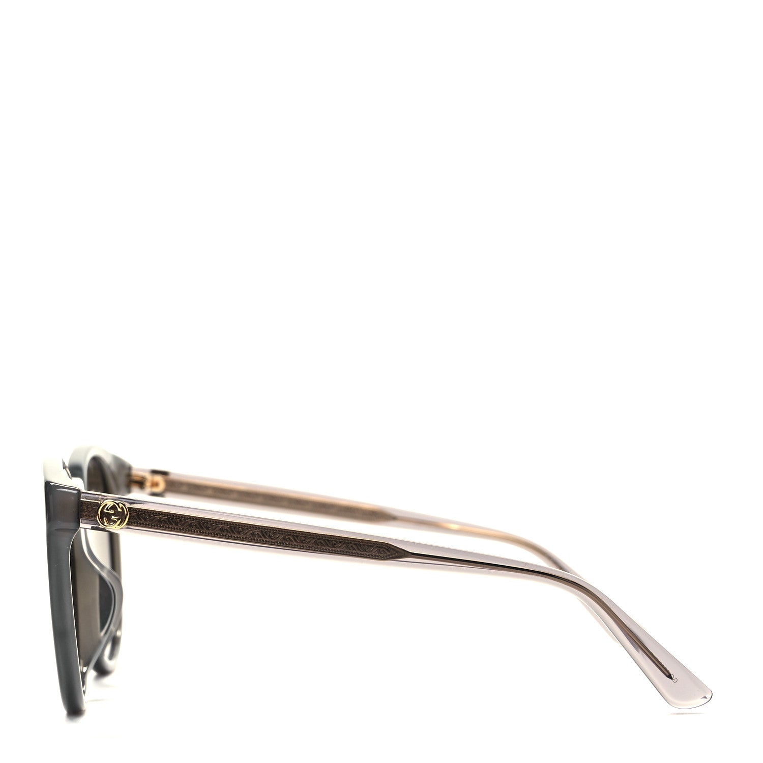 Gucci Acetate Round Frame Sunglasses GG3833FS Grey Pearl 3 of 7